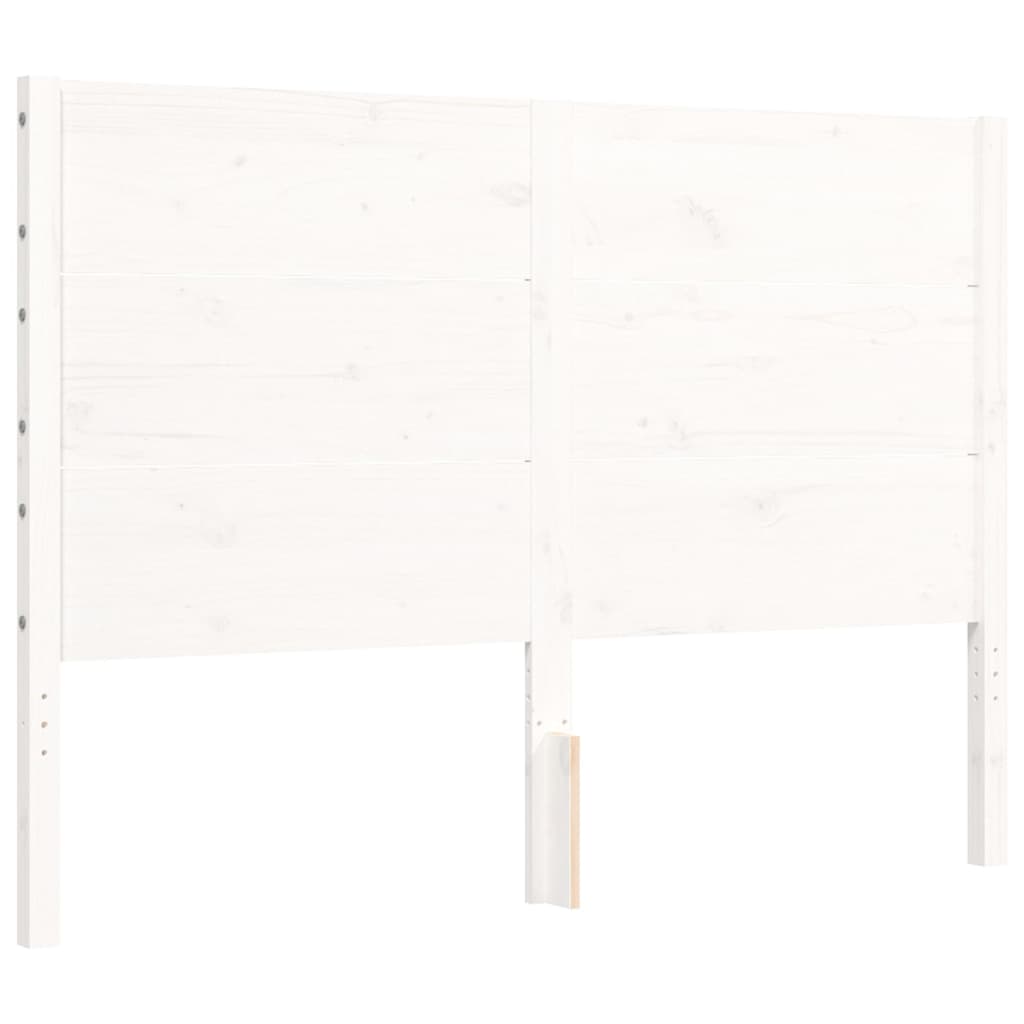 Cadre de lit sans matelas blanc 140x200 cm bois massif