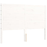 Cadre de lit sans matelas blanc 140x200 cm bois massif