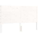 Cadre de lit sans matelas blanc bois de pin massif