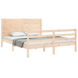 Bed frame without mattress 160x200 cm solid wood