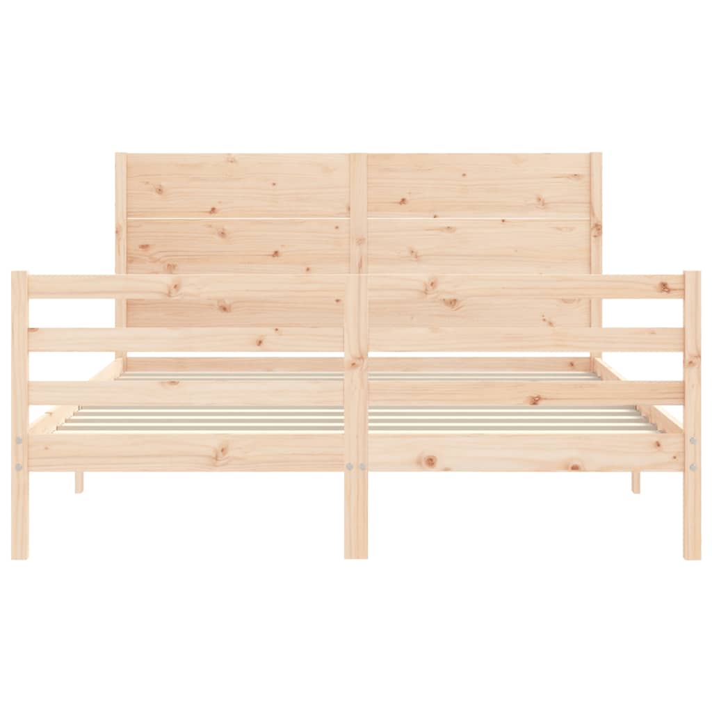 Bed frame without mattress 160x200 cm solid wood