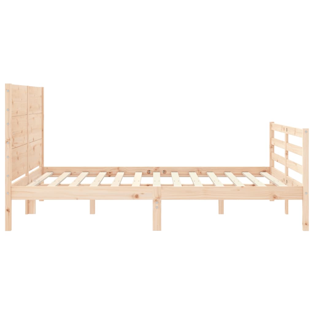 Bed frame without mattress 160x200 cm solid wood