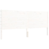 Cadre de lit sans matelas blanc 200x200 cm bois massif