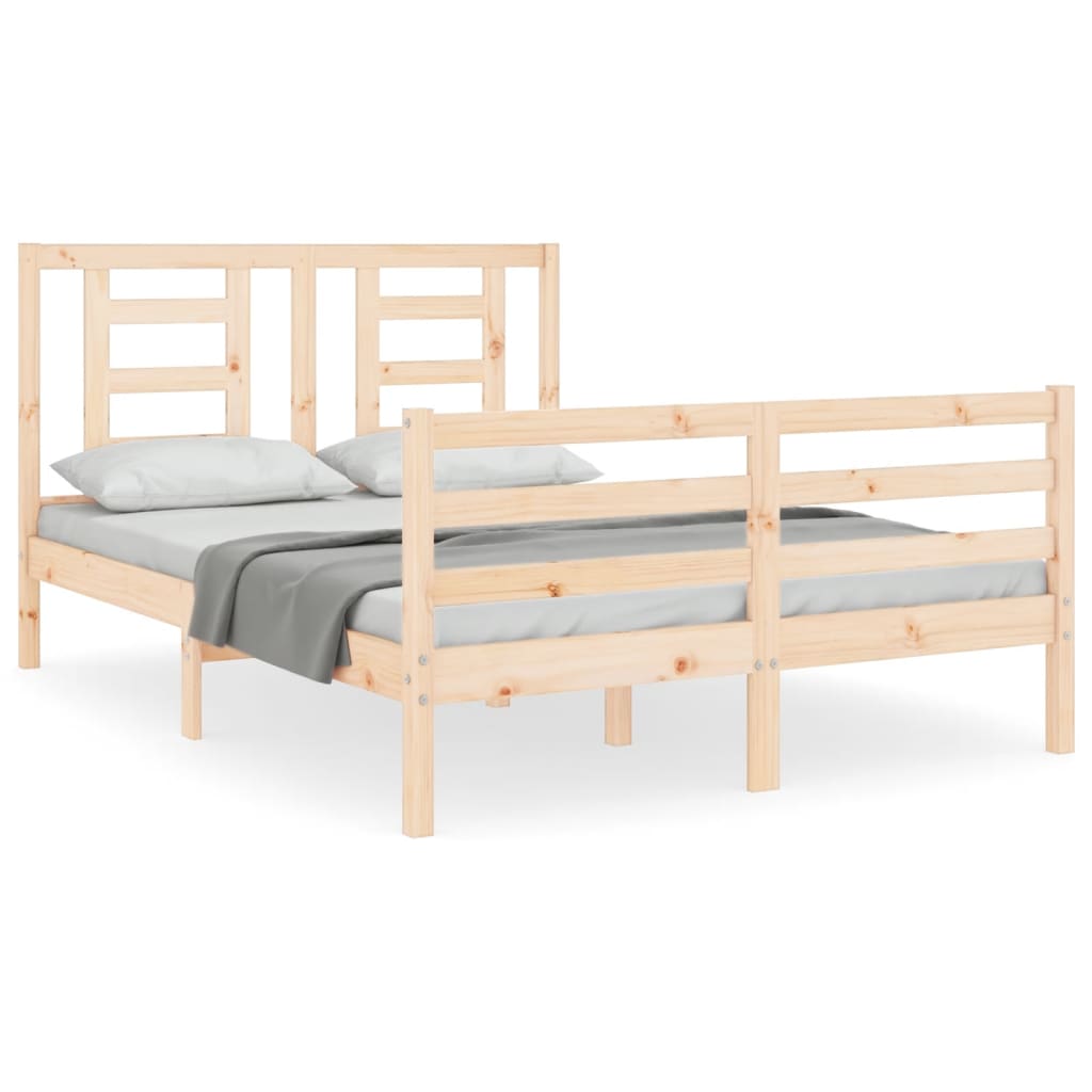 Cadre de lit sans matelas bois massif