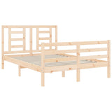 Cadre de lit sans matelas 140x190 cm bois massif