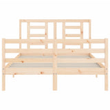 Cadre de lit sans matelas 140x190 cm bois massif