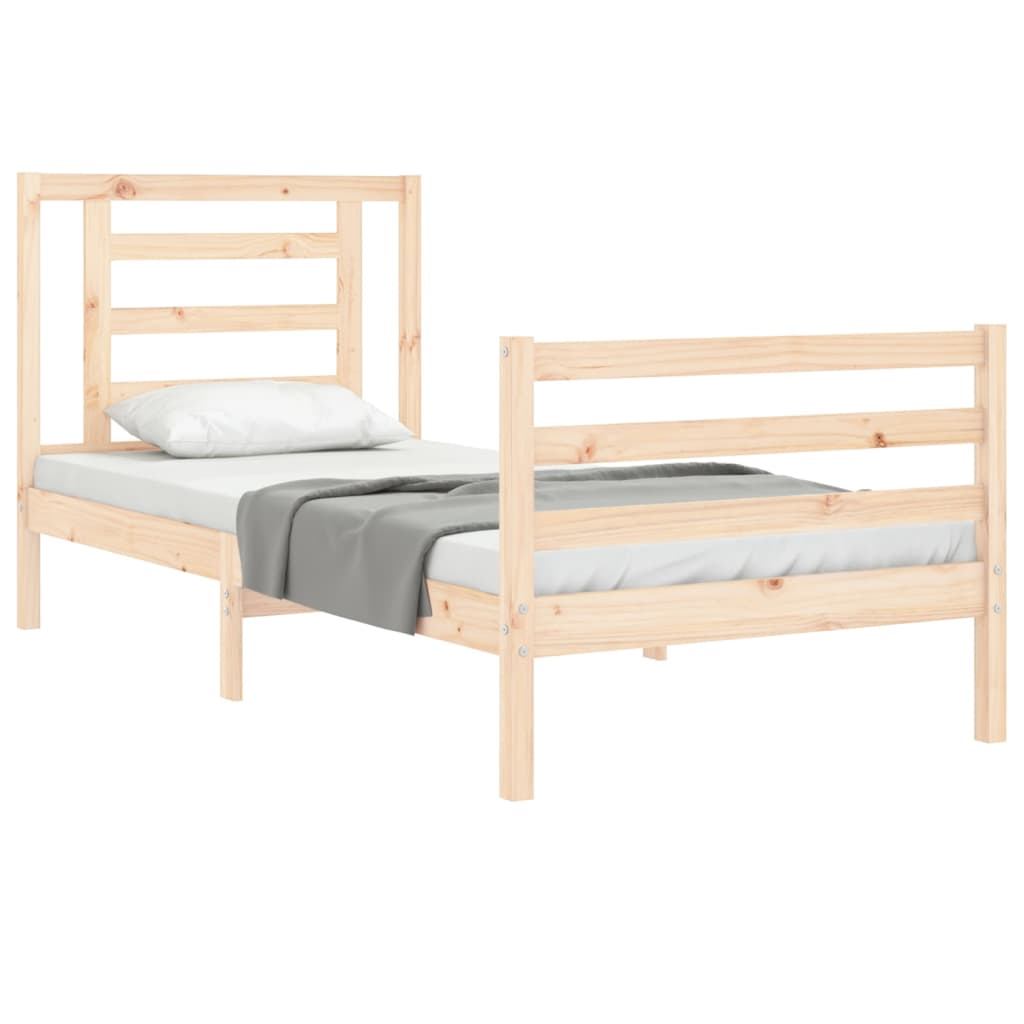 Cadre de lit sans matelas 90x200 cm bois massif