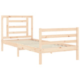 Cadre de lit sans matelas 90x200 cm bois massif