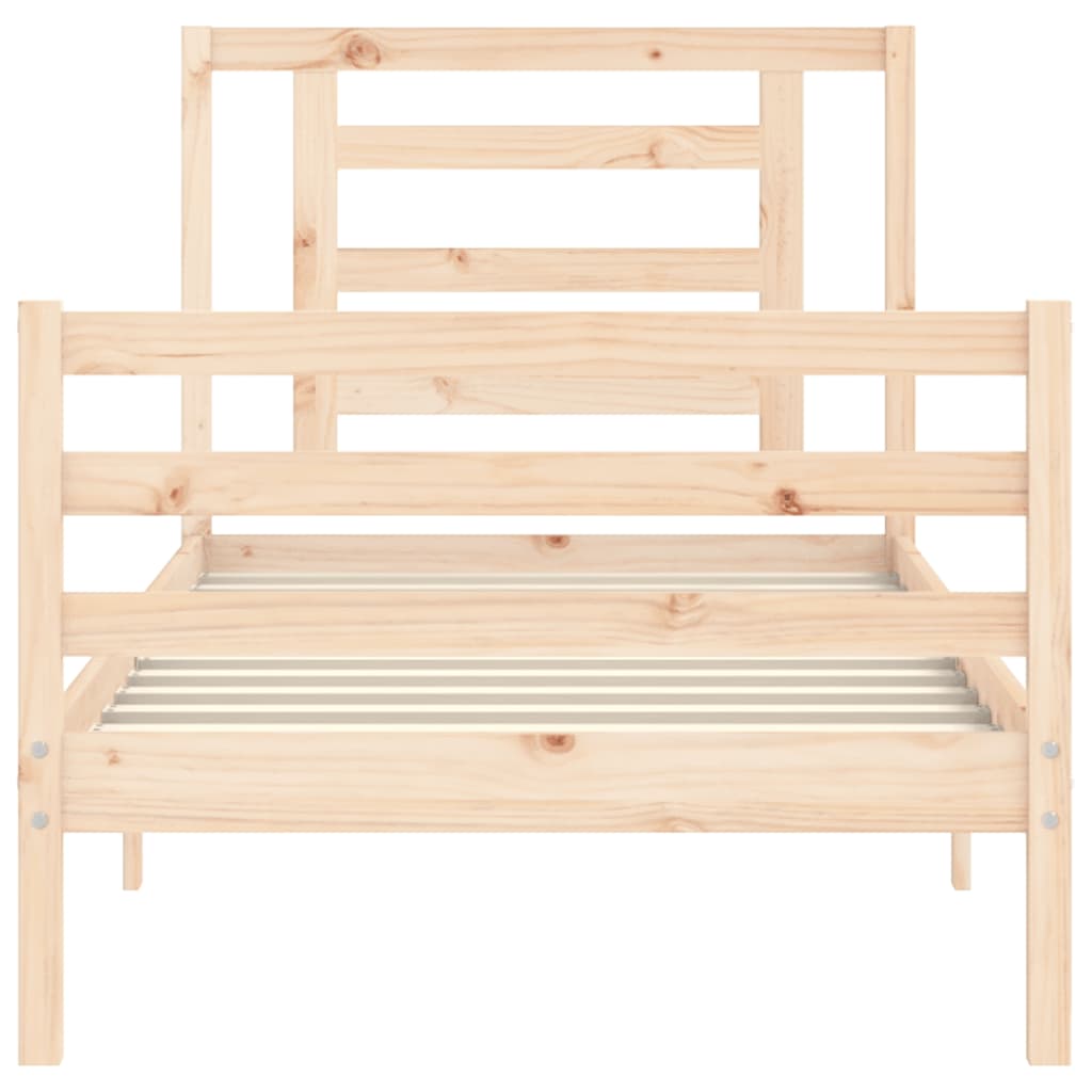 Cadre de lit sans matelas 90x200 cm bois massif