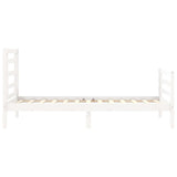 Cadre de lit sans matelas blanc 100x200 cm bois massif