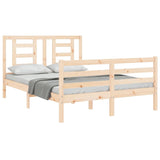 Cadre de lit sans matelas 120x200 cm bois massif