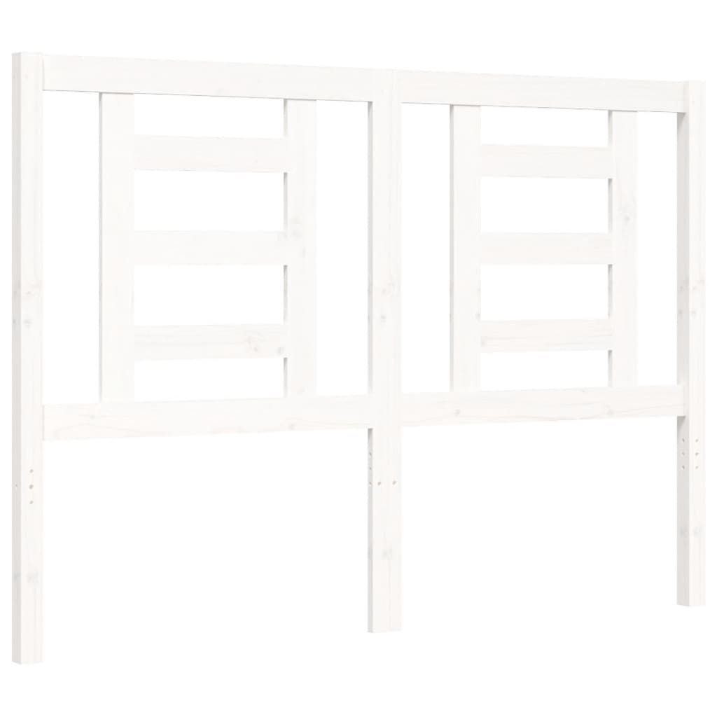 Cadre de lit sans matelas blanc 120x200 cm bois massif