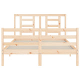 Bed frame without mattress 140x200 cm solid wood