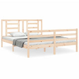 Cadre de lit sans matelas bois massif