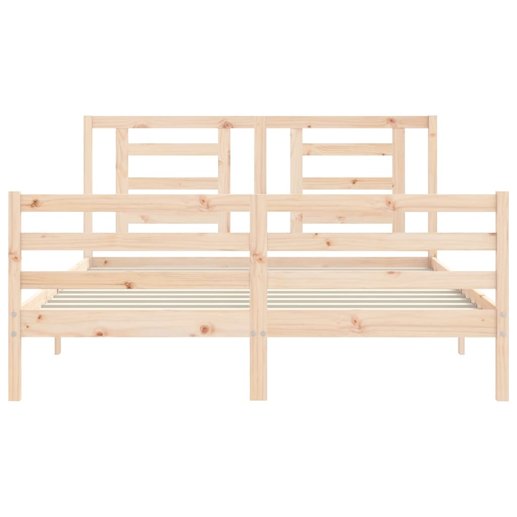 Bed frame without mattress 160x200 cm solid wood