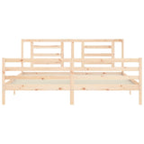 Bed frame without mattress 200x200 cm solid wood