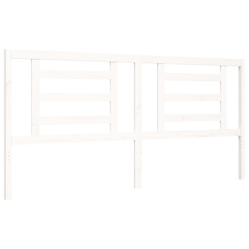 Bed frame without mattress white 200x200 cm solid wood