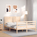 Bed frame without mattress 140x190 cm solid wood