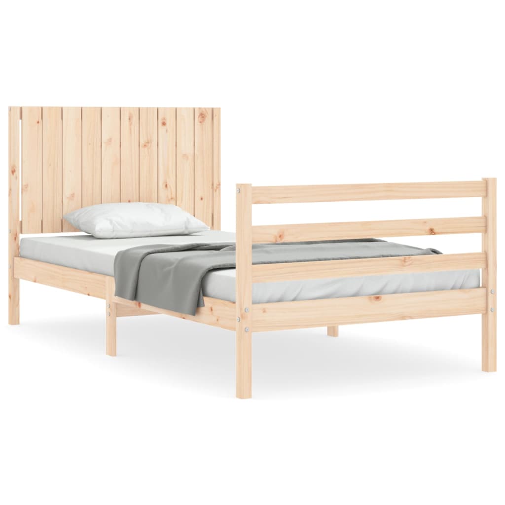 Cadre de lit sans matelas 100x200 cm bois massif