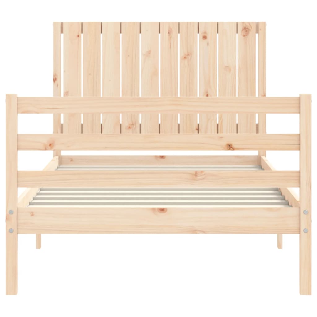 Cadre de lit sans matelas 100x200 cm bois massif