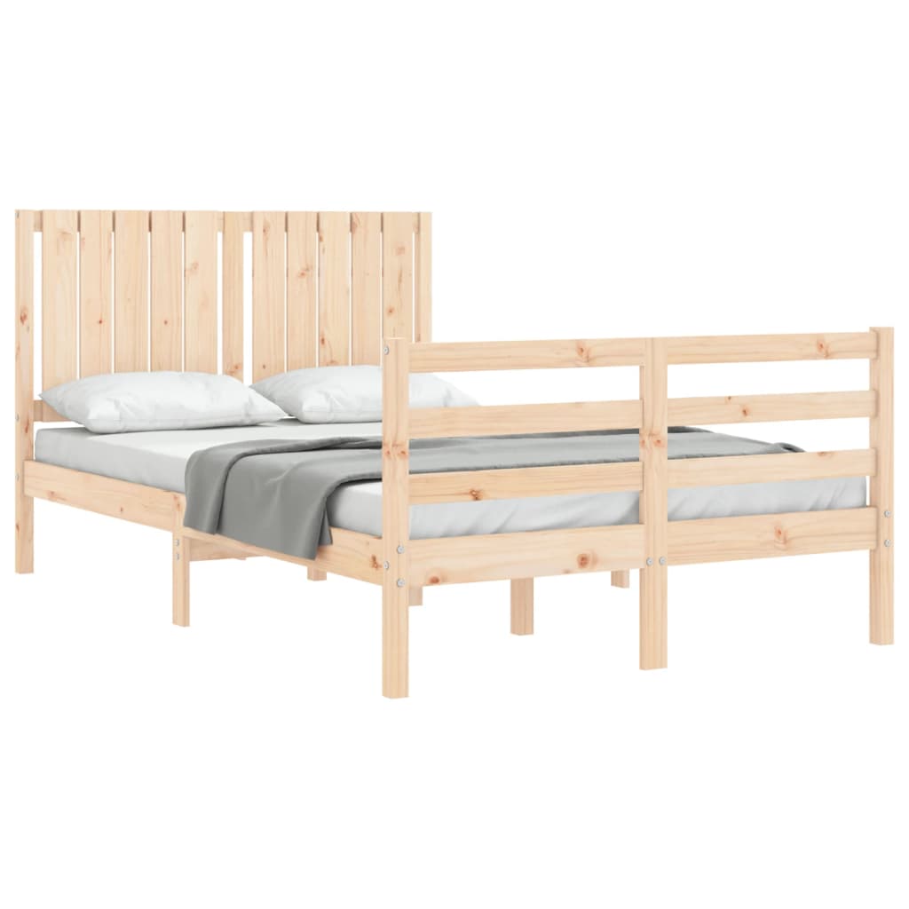 Cadre de lit sans matelas 120x200 cm bois massif