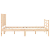 Cadre de lit sans matelas 120x200 cm bois massif