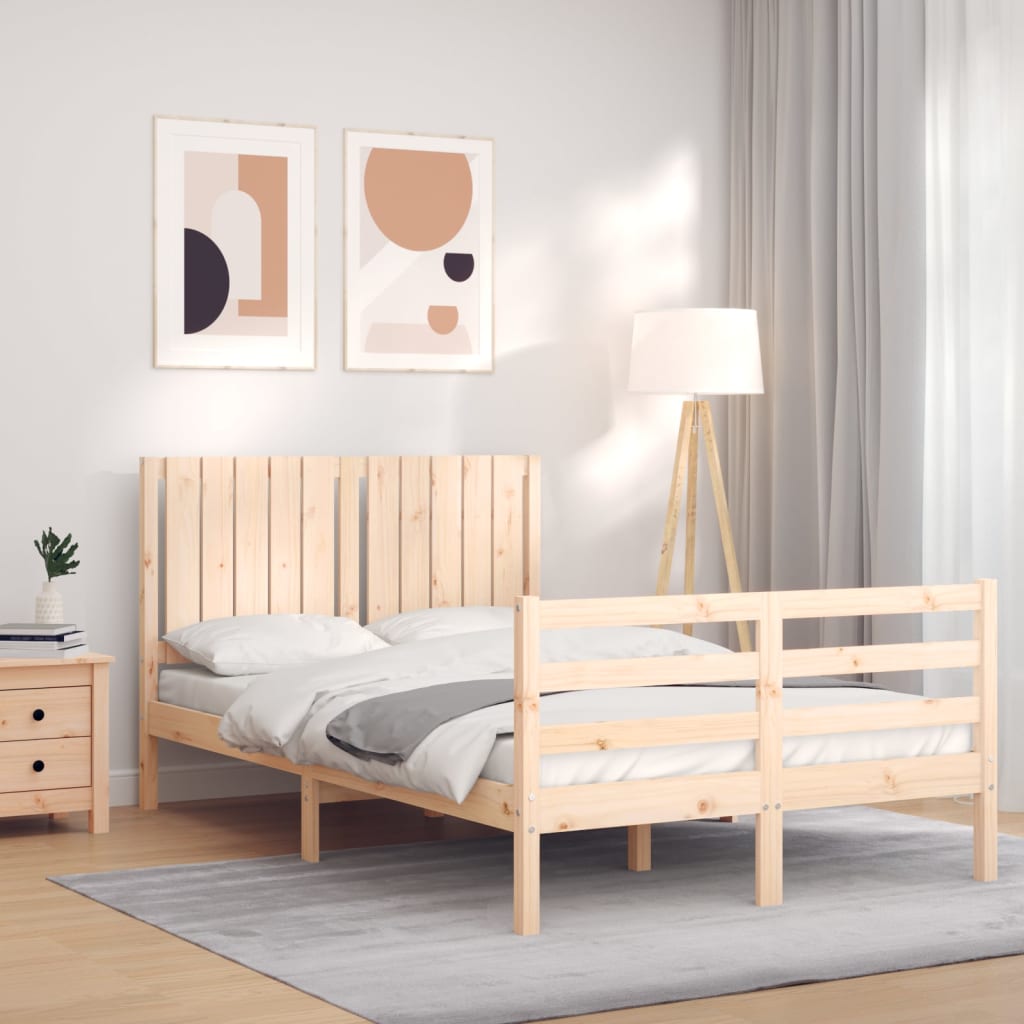 Cadre de lit sans matelas 120x200 cm bois massif