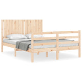 Bed frame without mattress 140x200 cm solid wood