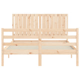 Bed frame without mattress 140x200 cm solid wood