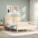 Cadre de lit sans matelas 160x200 cm bois massif