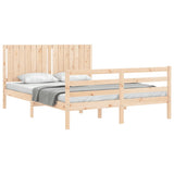 Cadre de lit sans matelas 160x200 cm bois massif