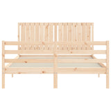 Cadre de lit sans matelas 160x200 cm bois massif