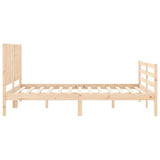 Cadre de lit sans matelas 160x200 cm bois massif