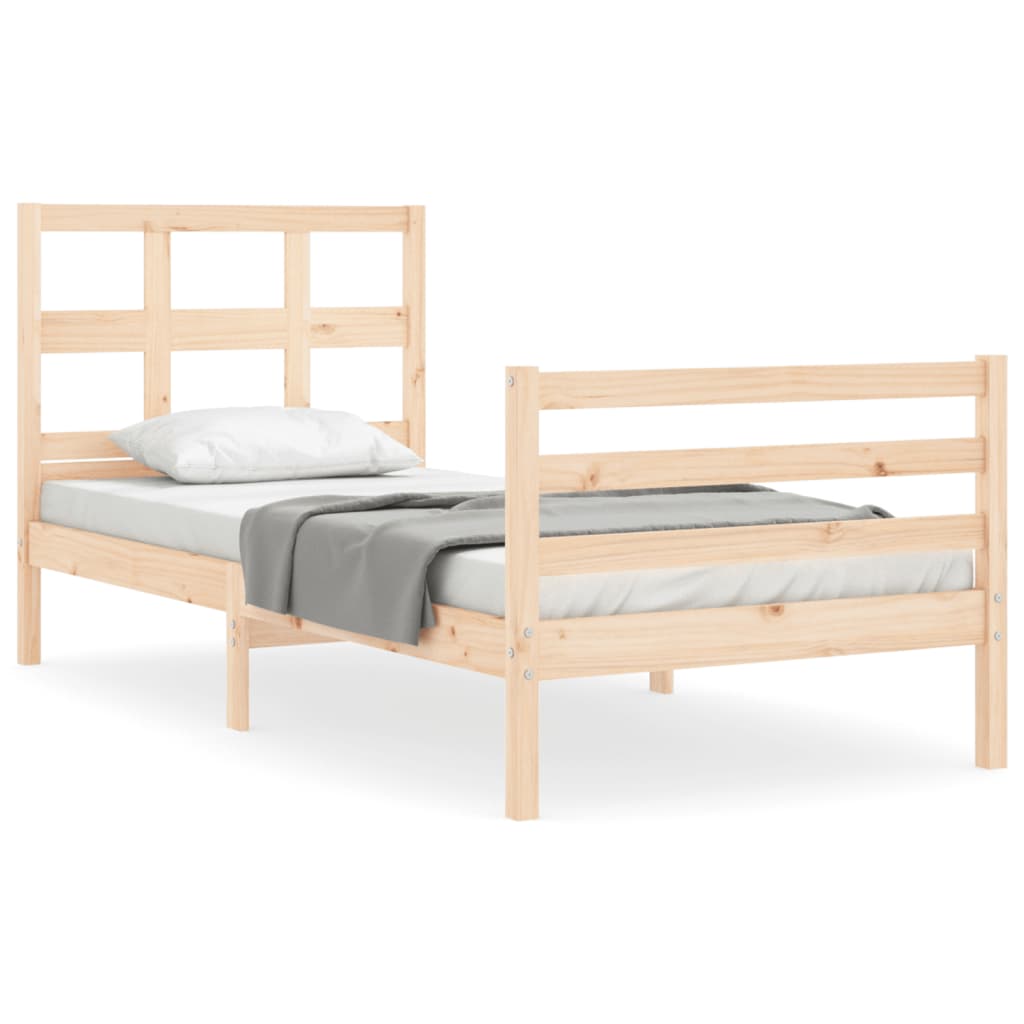 Cadre de lit sans matelas bois massif