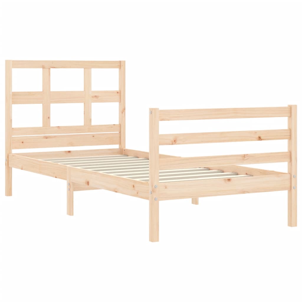 Cadre de lit sans matelas bois massif