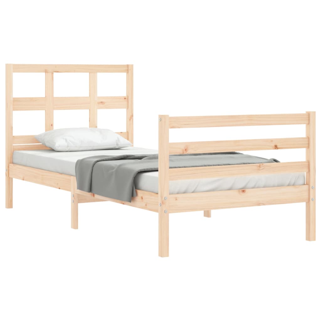 Cadre de lit sans matelas 90x200 cm bois massif