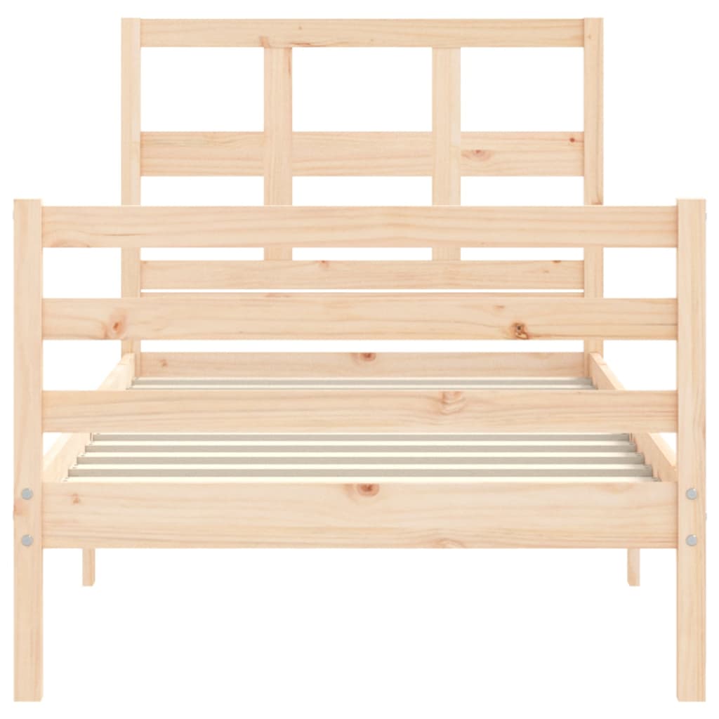 Cadre de lit sans matelas 90x200 cm bois massif