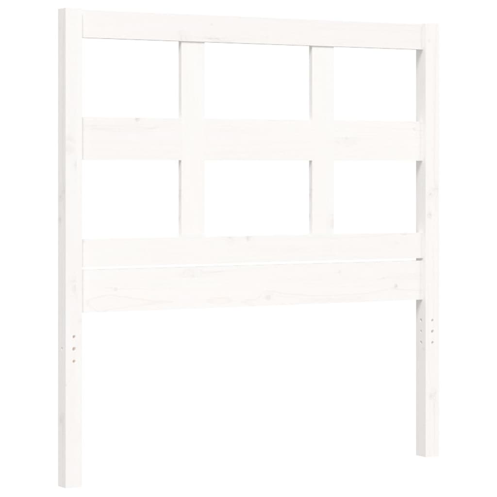 Cadre de lit sans matelas blanc 90x200 cm bois massif