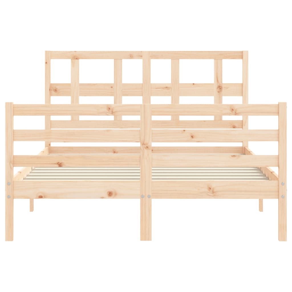 Cadre de lit sans matelas 120x200 cm bois massif