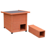 @pet Maison hérisson XL 53x65x52cm bois marron