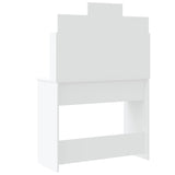 Dressing table with LED lights white 96x40x142 cm