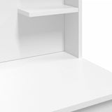 Dressing table with LED lights white 96x40x142 cm