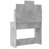 Dressing table with LED lights concrete gray 96x40x142 cm