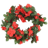 Guirlandes de fleurs de Noël 6 pcs rouge 250 cm