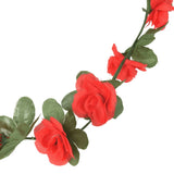 Guirlandes de fleurs de Noël 6 pcs rouge 250 cm