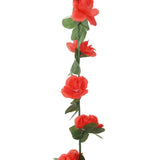 Guirlandes de fleurs de Noël 6 pcs rouge 250 cm