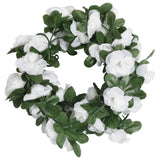 Christmas flower garlands 6 pcs white 250cm