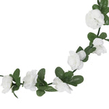 Christmas flower garlands 6 pcs white 250cm