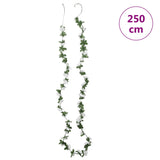 Christmas flower garlands 6 pcs white 250cm