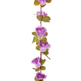 Guirlandes de fleurs de Noël 6 pcs violet clair 250 cm